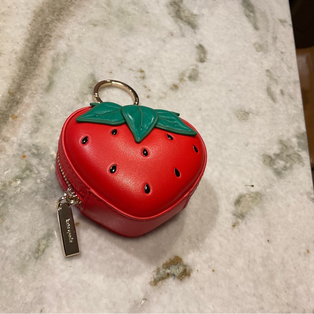 Kate Spade adorable strawberry key chain/bag charm